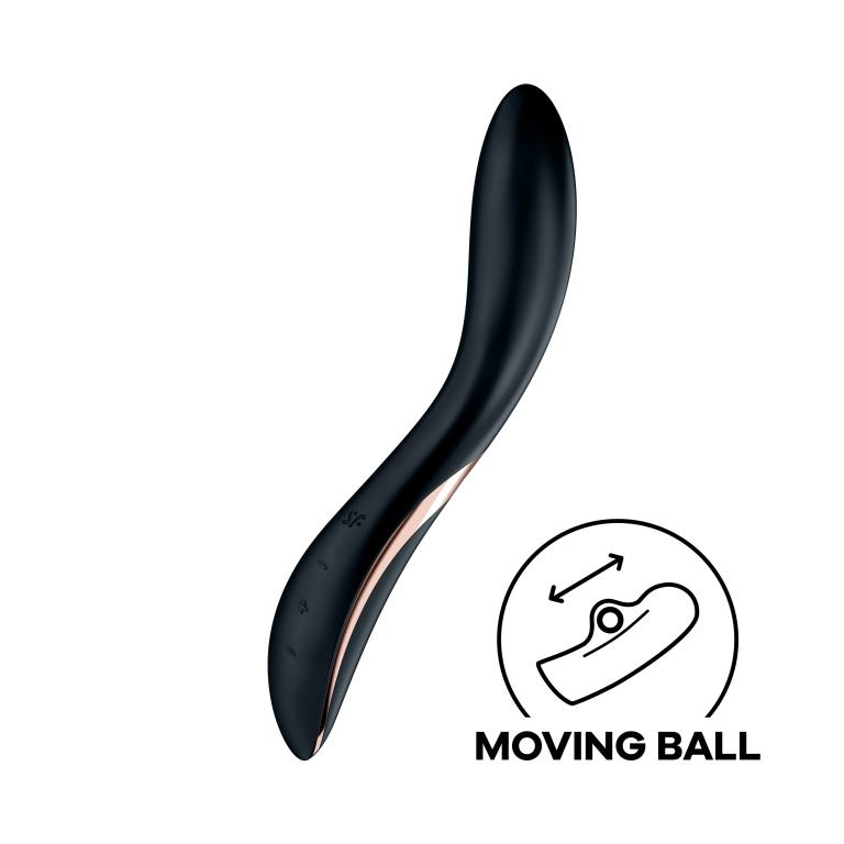 Вибратор с шариком в головке "Satisfyer Rrrolling Explosion" для вагинального оргазма, черный 