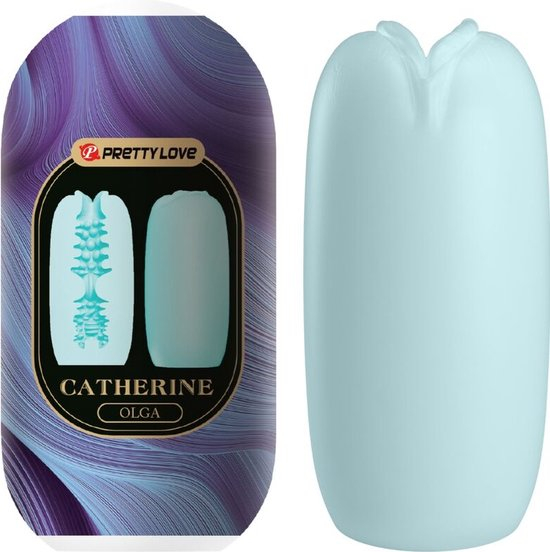 Мастурбатор рельефный "Pretty Love Olga" голубой 
