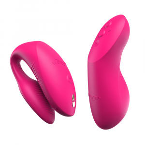 Вибратор для двоих на дистанционном управлении "We-Vibe Chorus Pro" + приложение, розовый